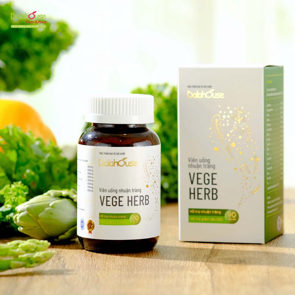 Viên Rau Thảo Mộc Dalahouse - Viên Rau Nhuận Tràng - Nhuận Tràng Tiêu Hóa Tốt - Ngăn ngừa táo bón hiệu quả