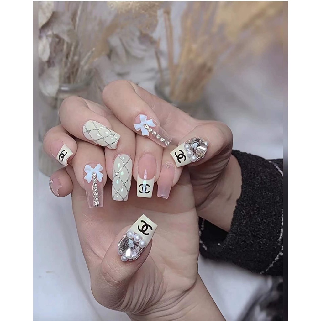 2022 Nhãn Dán Trang Trí Móng Tay Màu Trơn Sang Trọng Thời Trang