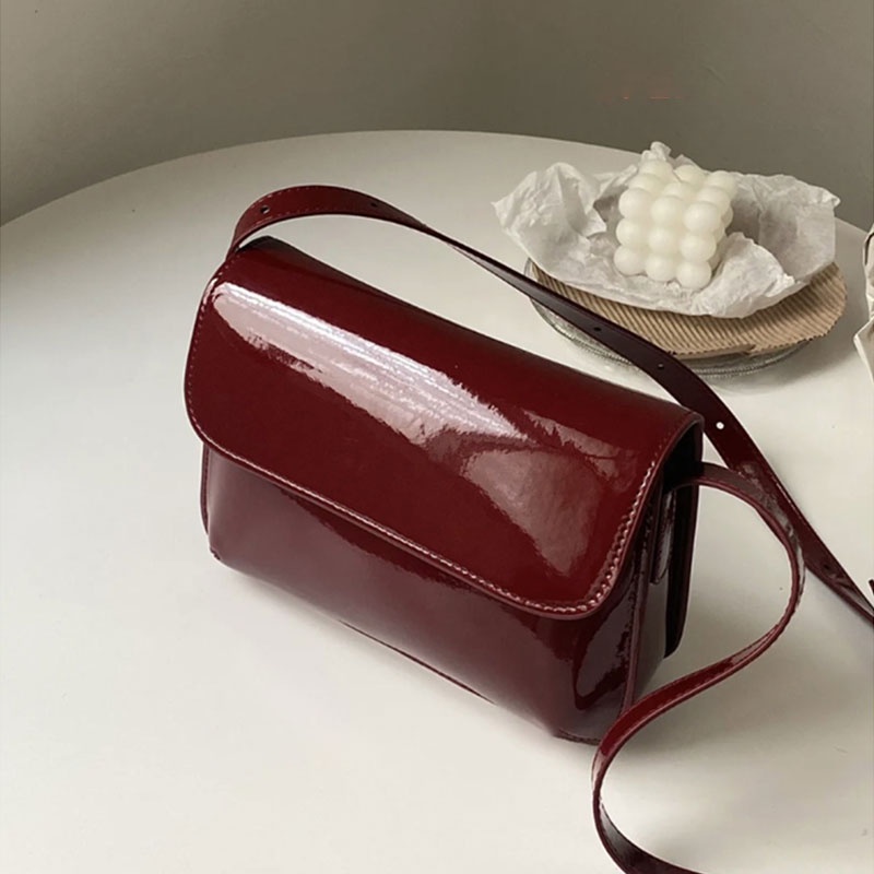 Mischa Túi Đeo Vai Hình Vuông Cỡ Nhỏ Bằng Da PU Màu Trơn Hai Công Dụng Thời Trang Dễ Phối Đồ Phong Cách retro