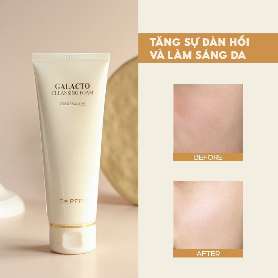 Sữa rửa mặt tạo bọt Dr.Pepti Galacto Cleansing Foam 110ml chính hãng pepti - daothinhuquynh