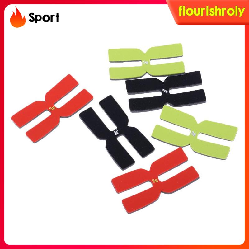 Set 6 Miếng Dán Cân Bằng Bằng Silicon Màu Đen Hình Chữ H Cho Vợt Tennis