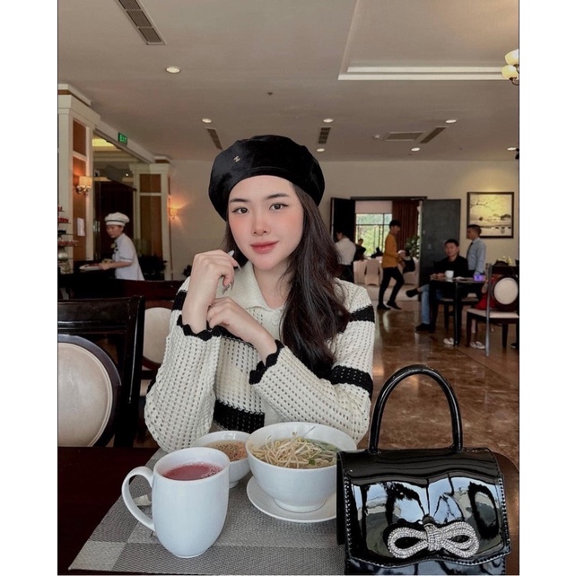 TÚI XÁCH NƠ NỮ ĐÍNH ĐÁ SANG CHẢNH