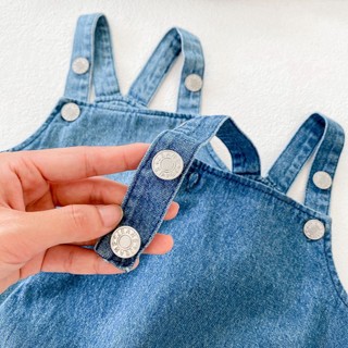 Jumpsuit Denim + Mũ Cho Bé