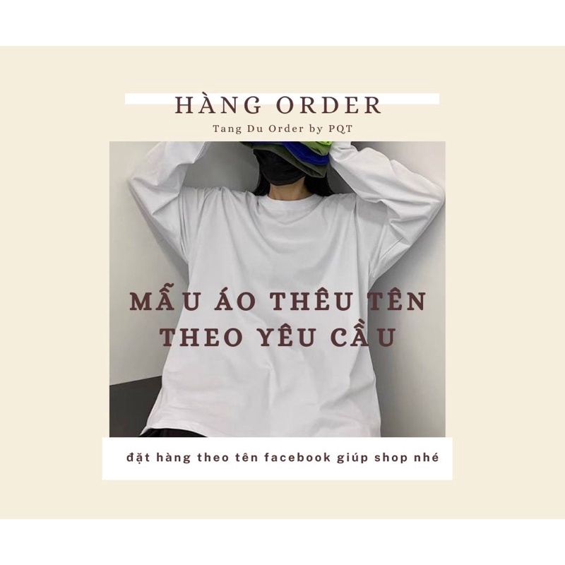 Áo phông trơn in thêu theo tên khách hàng