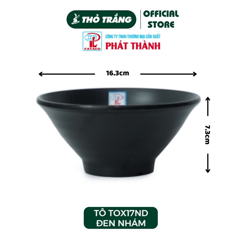 Tô Nhựa Melamine Đen Nhám Fataco Việt Nam