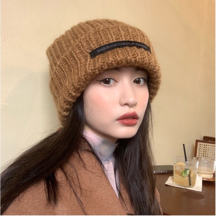 Mũ len nữ phong cách Hàn Quốc đi chơi chụp ảnh trùm tai đẹp, nón beanie thời trang giữ ấm tốt giá rẻ