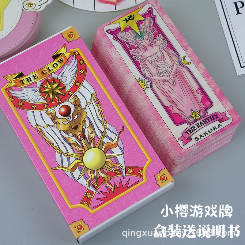 Hộp thẻ bài Clear Card Clow Cardcaptor pha lê Sakura Thủ lĩnh Tarot hồng