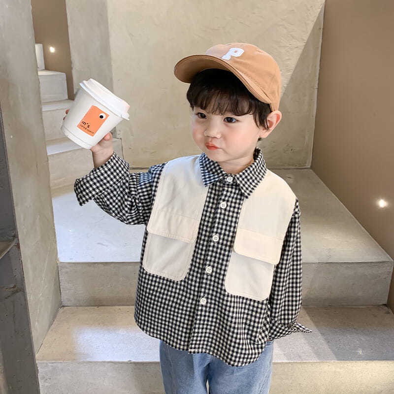 Đặc Biệt Mới ~ Áo Sơ Mi Mỏng Tay Dài Dễ Phối Đồ Cho Bé Trai