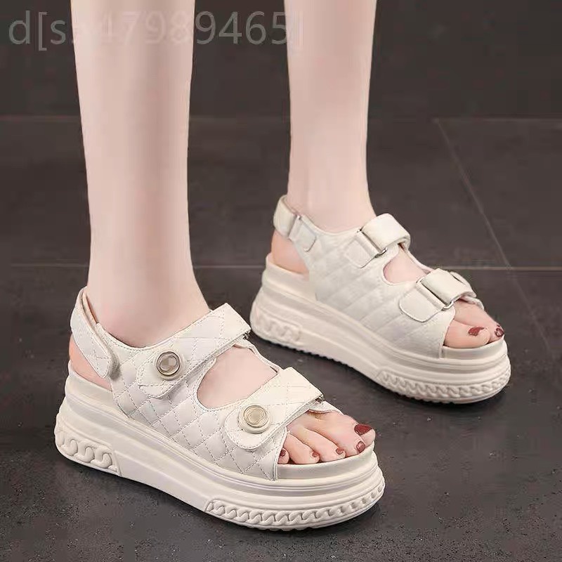 Dép SANDAL ĐỘN ĐẾ 7cm nữ hai quai da siêu hot trẻ trung năng động MSPSD019