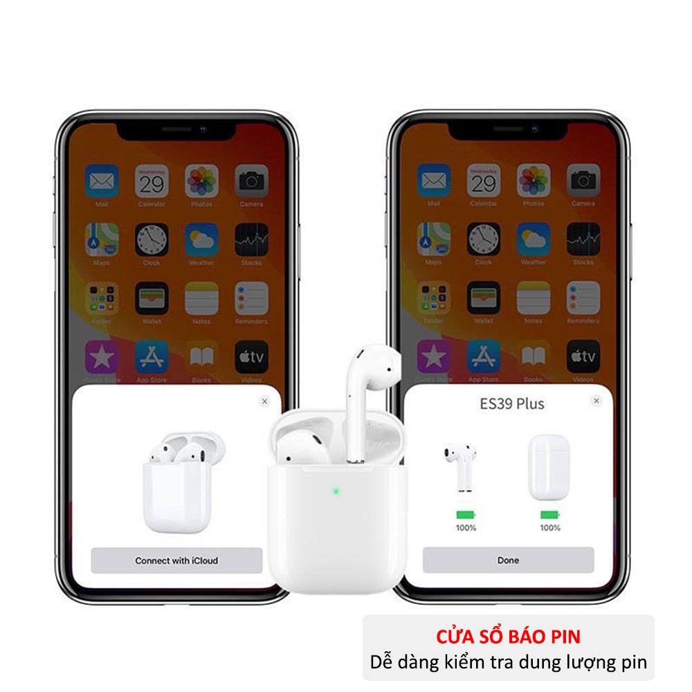 Tai nghe bluetooth không dây Hoco ES39/DES03 Pro nghe nhạc liên tục trong 3-5 giờ, hỗ trợ đàm thoại, định vị, đổi tên