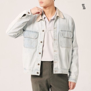 Áo khoác denim SSStutter phối cổ da bò JEANSSS JACKET