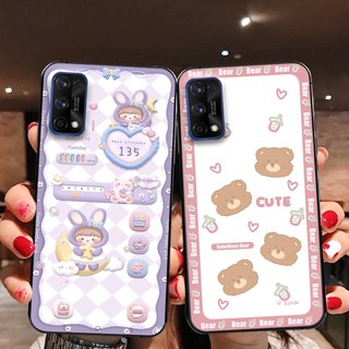 Ốp lưng Realme 7 / Realme 7 Pro gấu xanh đỏ ốp gấu cute bo viền
