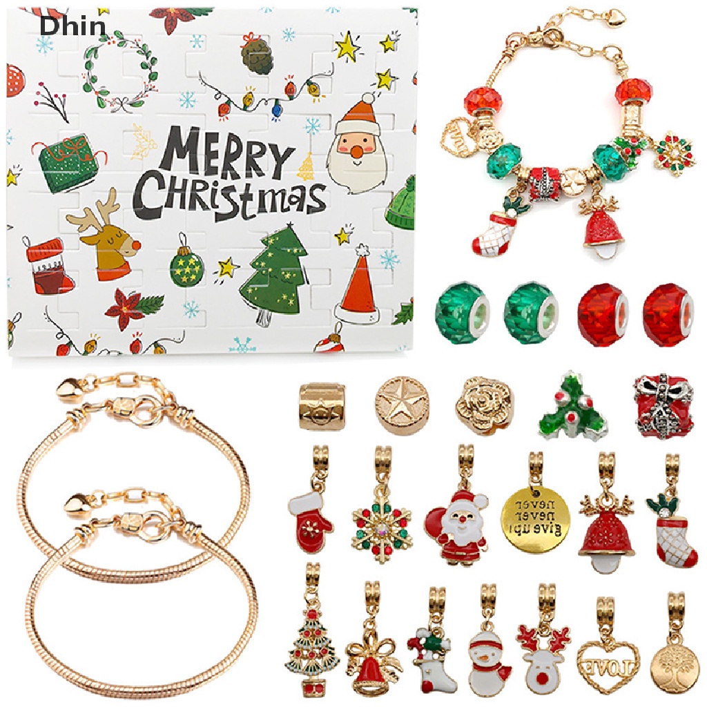 Bộ 24 Mặt Vòng cổ Đếm Ngược Ngày Giáng Sinh DIY