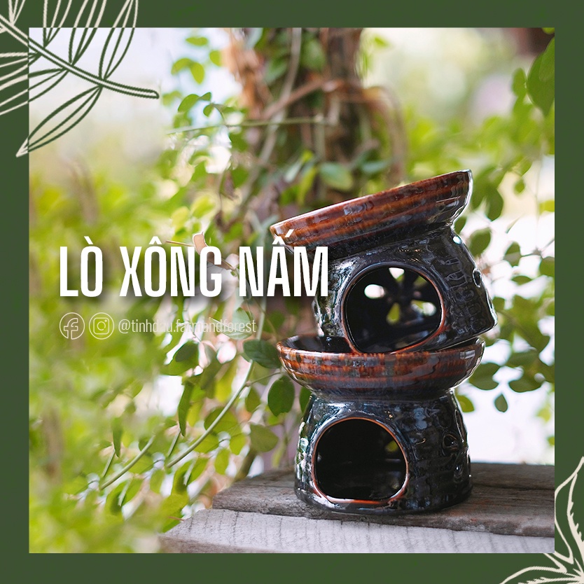 Đèn Xông Tinh Dầu Nến Nấm, Đốt Nến, Farm & Forest, Tặng Nến, Thơm Phòng, Khử Mùi, Đuổi Muỗi, Đèn Trang Trí
