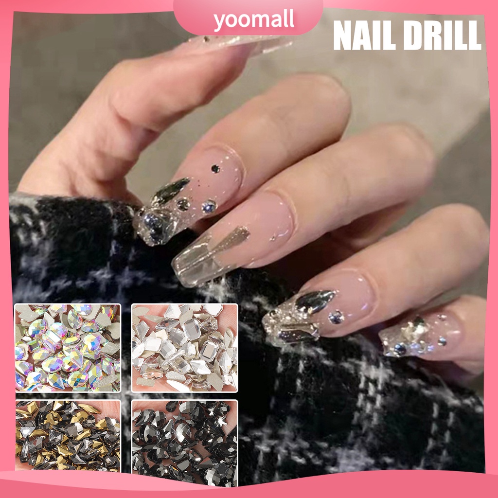 Set 100 Hạt Đá Đính Trang Trí Móng Tay Cho Nữ