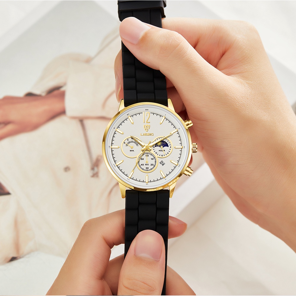 Đồng hồ quartz SKMEI hiển thị ngày tháng phối dây đeo silicon chống nước