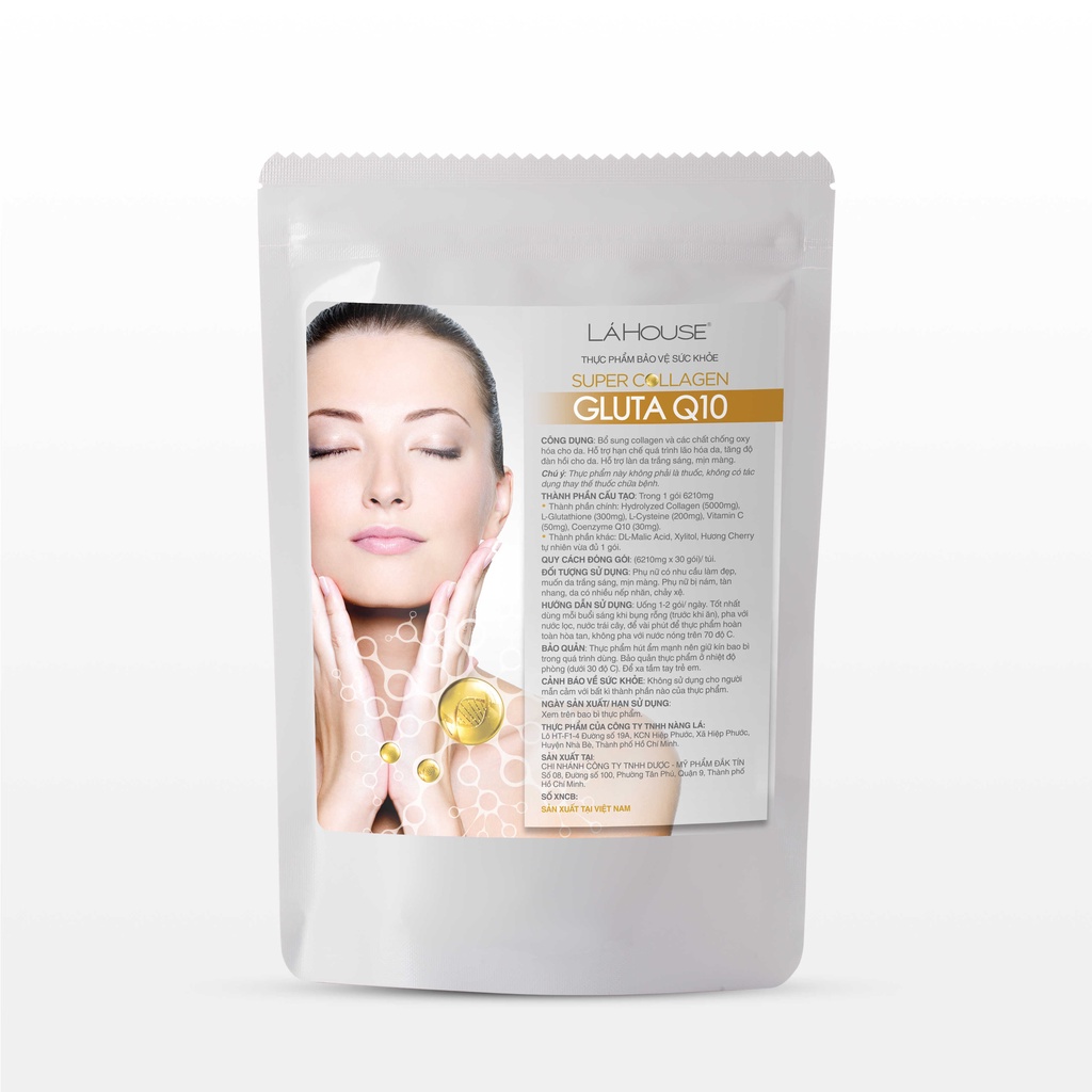 Collagen ngăn ngừa lão hóa,trắng da,đẹp tóc Lá House Gluta Q10