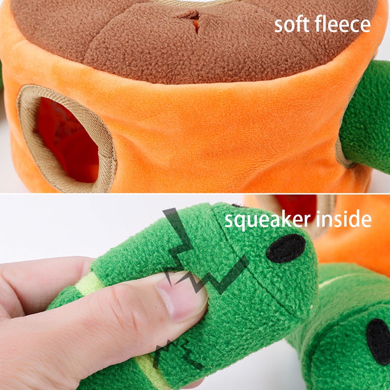 HamshMoc Đồ Chơi Nhai Gặm Tương Tác Bằng Vải Bông Mềm Mại Hình Tô Thức Ăn Cho Cún Cưng 9