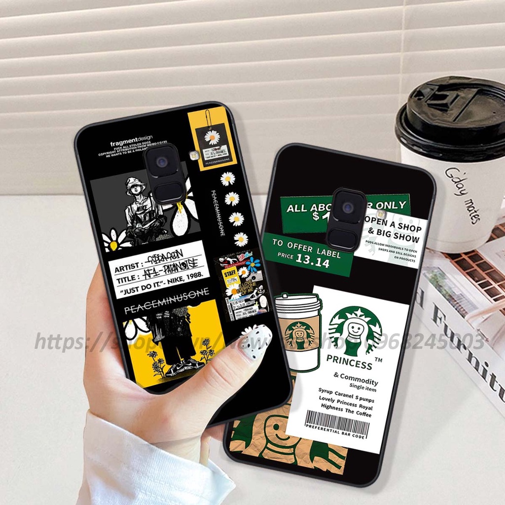 Ốp Samsung A6 2018/ A6 Plus/ A8 2018/ A8 Plus/ J8 in hình 3D Bear Brick,Bear Love,K@ws,Coffee,...