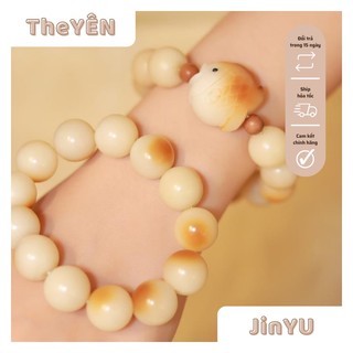 Vòng tay dạng hạt bồ đề độc đáo kết hợp charm cá vượt vũ môn đem lại may mắn thành công viên mãn cho gia chủ