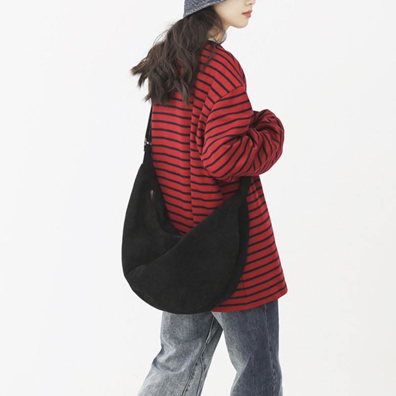 Túi Xách Nhung Kẻ Cỡ Lớn Phong Cách retro Dành Cho Nữ