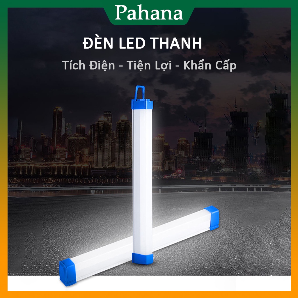 Đèn led tích điện sIêu sáng 80W - 52cm, đèn học bài, trong nhà và ngoài trời,..Kèm dây sạc chính hãng Pahana