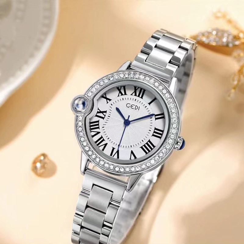 Đồng hồ đeo tay Gedi 51109 bằng thép thời trang cho nữ