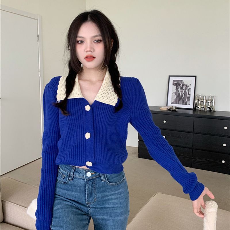Áo Sweater Dệt Kim Tay Dài Phong Cách Hàn Quốc Thời Trang Mùa Thu Cho Nữ