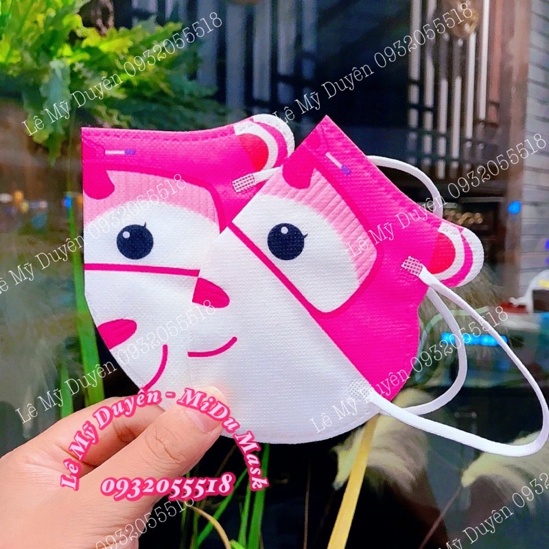 Túi 10 Cái Khẩu Trang 3D Hình Máy Bay Cho Bé 3-8 Tuổi