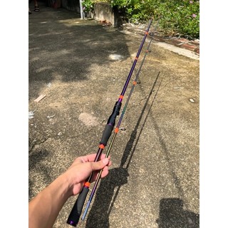 Cần câu lure máy đứng + ngang caron titan