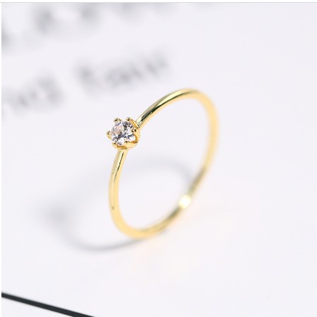 Nhẫn Đính Hôn Đính Kim Cương Giả Cho Nữ