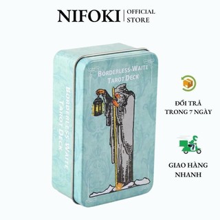 Bộ Bài Borderless Waite Tarot Deck 78 Thẻ Mạ Vàng Nifoki
