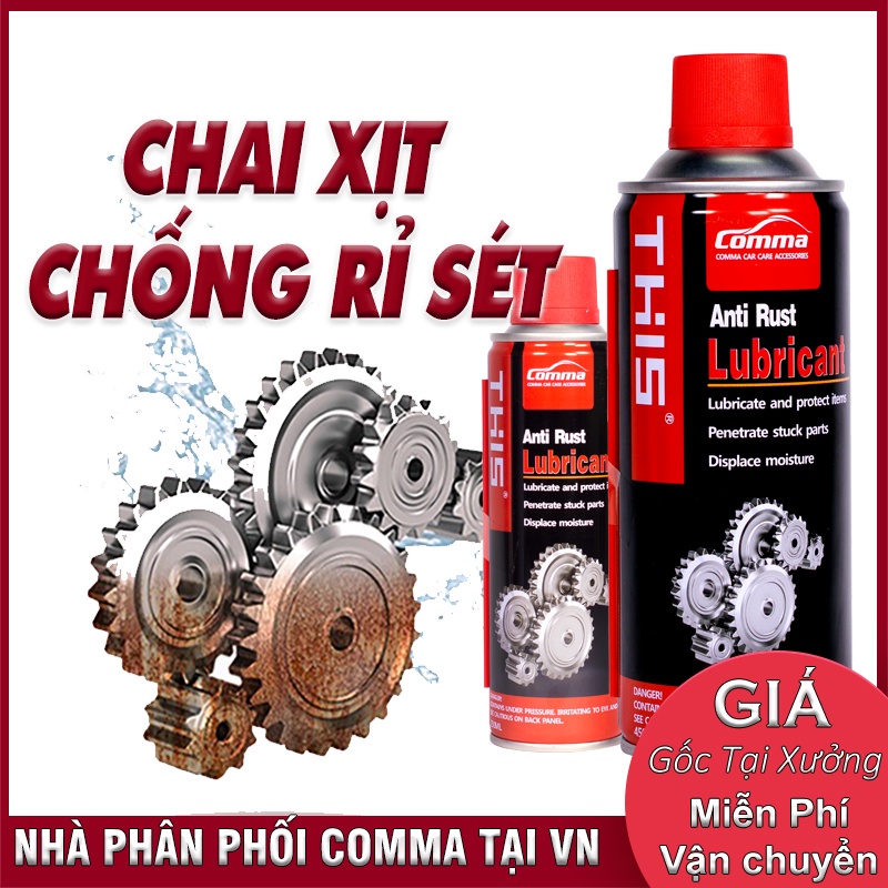 Chai Xịt Chống Rỉ Sét, Bôi Trơn Và Vệ Sinh Sên Xích Xe Máy Anti Rust Lubricant Tác Dụng Siêu Nhanh, Mạnh Mẽ