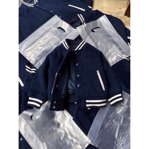 Áo khoác dạ bomber cho bé trai