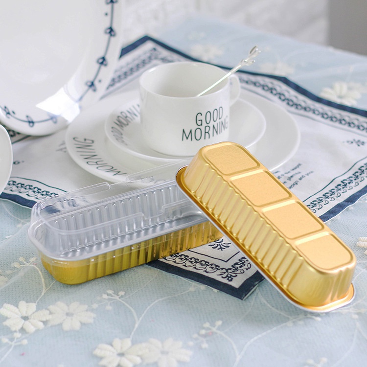 Set 10 hộp nhôm  đế màu đựng bánh, sushi, đồ nướng 200ml