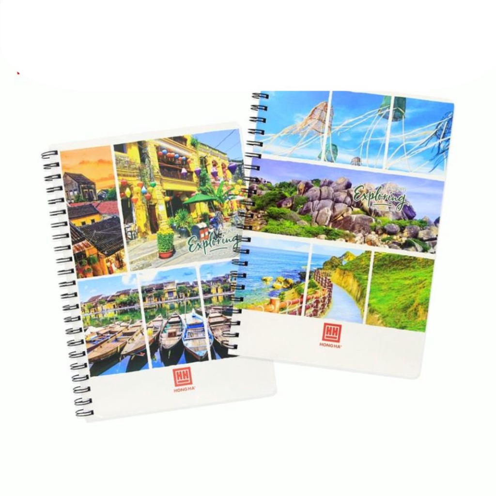 [combo 3/1] Sổ lò xo 160 trang A4 Hồng Hà Landscape - Sổ lò xo ghi bài A4 4140