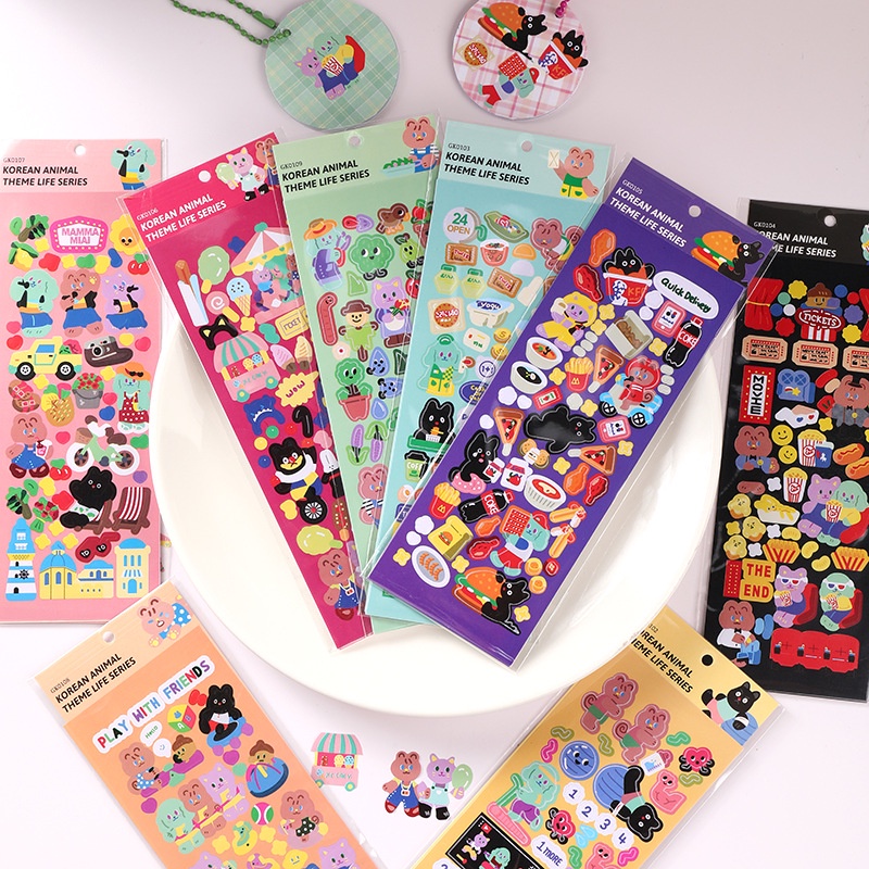 Miếng Dán Trang Trí Hình Gấu Goo GK0102 Dễ Thương