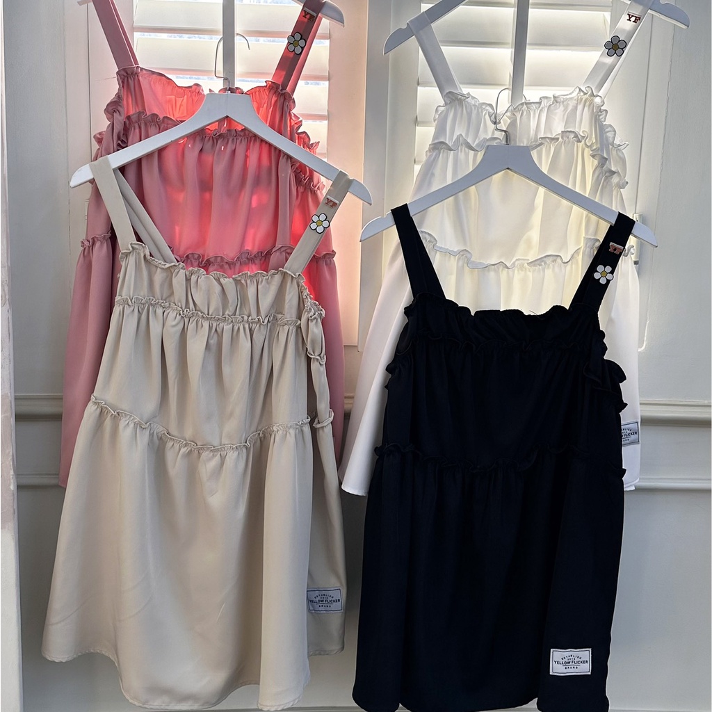 Đầm trái bí hai dây YELLOW FLICKER freesize