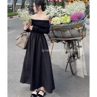 ĐẦM ĐEN TRỄ VAI TAY DÀI