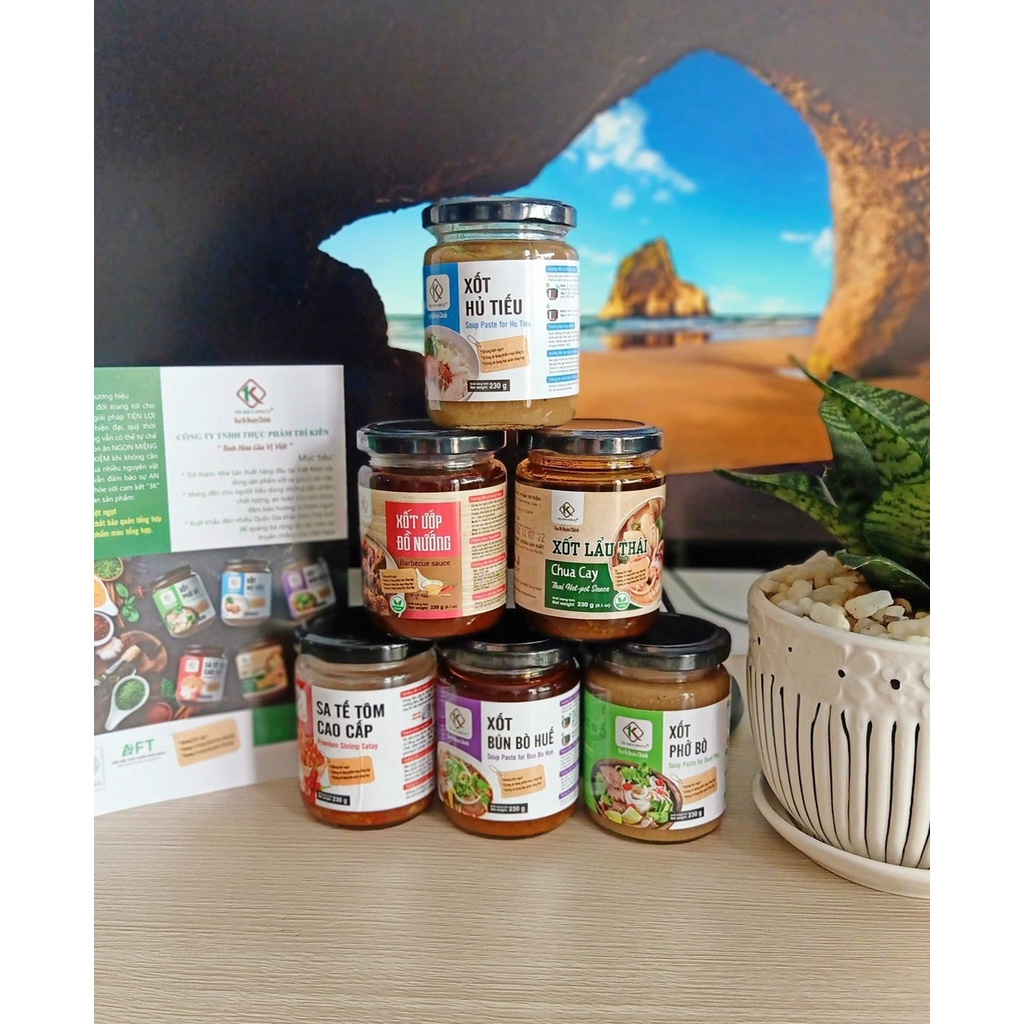 Combo 3 Miền Hoàn Chỉnh TriKien Spices : Xốt Bún Bò Huế 230gr - Xốt Phở Bò  230gr - Xốt Hủ Tiếu 230gr