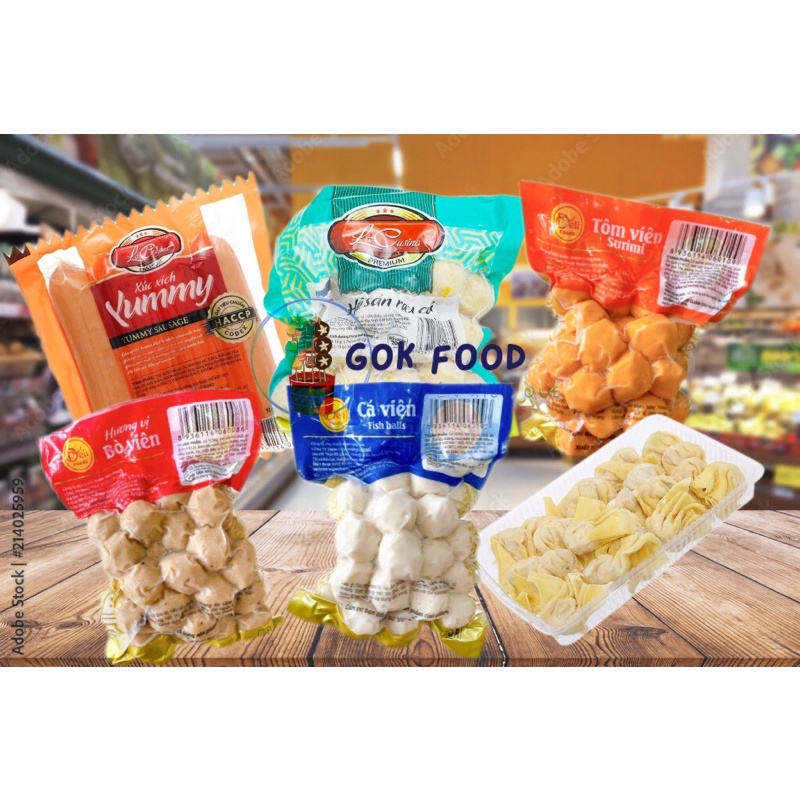 Cá Tôm Bò Viên Xúc Xích Rau Củ Viên Hoành Thánh 200g (Ship Đà Nẵng )