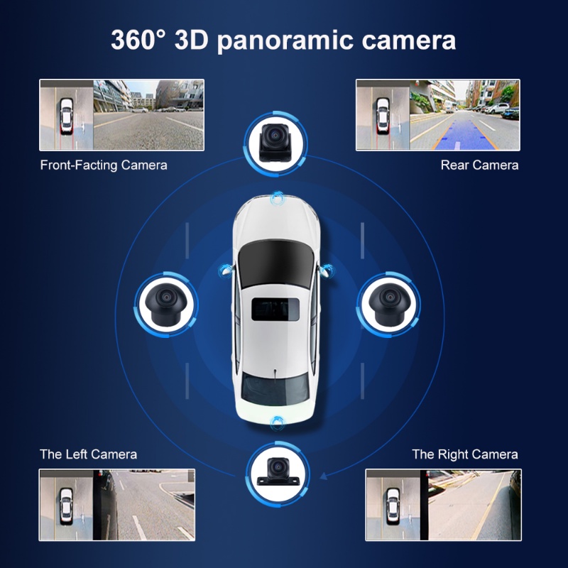 Camera HD 3D 360 Độ 4 Camera 360 720P 1080P Cho Xe Hơi