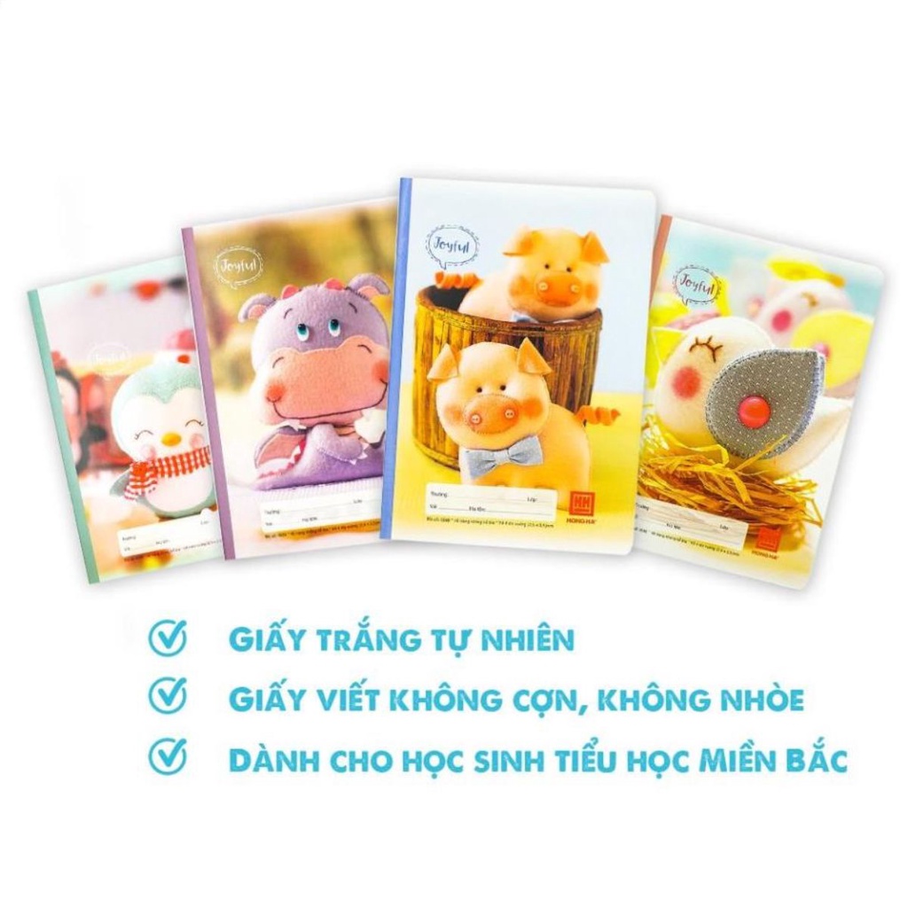[ Combo 5 Quyển ] Vở 4 ô ly Hồng Hà - Vở học sinh 48 trang Joyful (0586)