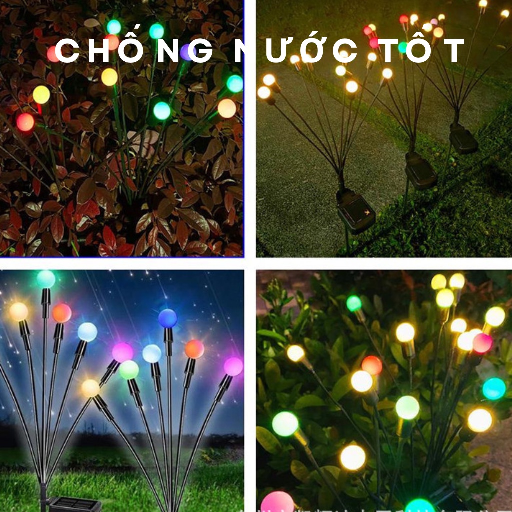 Đèn led ngoài trời, Đèn đom đóm năng lượng mặt trời, đèn trang trí sân vườn