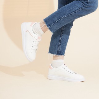 Giày MWC 0578 - Giày Thể Thao Nữ Đế Bằng, Sneaker Da Đế 2CM Phối Màu Siêu Hot
