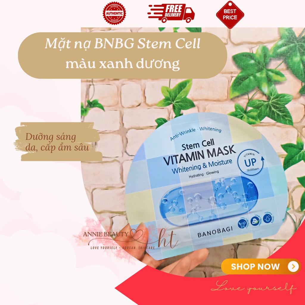 Combo 3 Mặt nạ giấy Banobagi, mặt nạ dưỡng trắng, cấp ẩm, dưỡng ẩm, chống lão hóa da, mờ thâm Stem Cell/ Supper Collagen