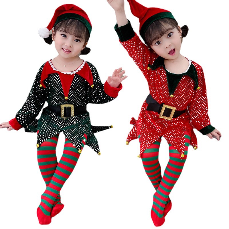 Đầm Hóa Trang Giáng Sinh Dễ Thương Cho Bé Gái UT4E