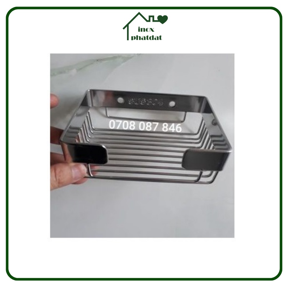 Khay để xà phòng cục inox 304 - Kệ để xà bông nhà tắm - Rổ để xà bông, giá đựng