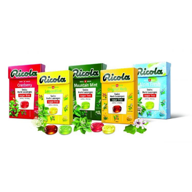 Kẹo Thảo Mộc (Kẹo ngậm đau họng) RICOLA 40g Nguyên Liệu Tự Nhiên Thơm Ngon Xuất xứ Thụy Sĩ - GiftLife