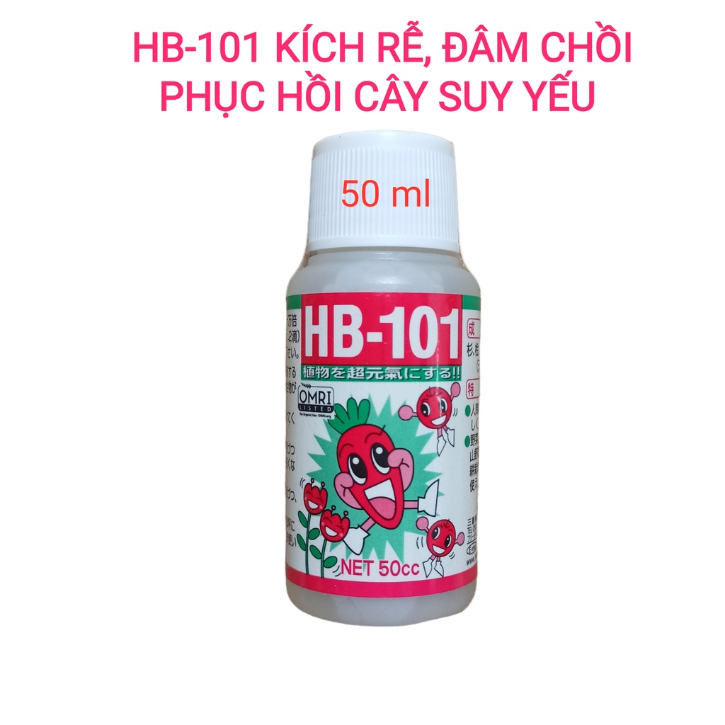 HB - 101 lọ 50ml Siêu kích rễ,đâm chồi, phục hồi cây yếu, cứu cây suy. Siêu tăng trưởng cây trồng- Hàng Nội địa Nhật Bản